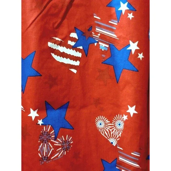 Anthony Richards VTG Americana Heart Star Mumu Patio Dress Sleeveless Women's 2X - Picture 5 of 12